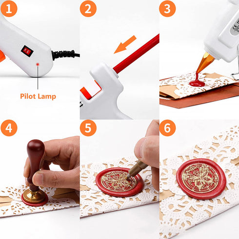 Pearl White Wax Sealing Sticks, LONBEIIFY 10Pcs 0.43'' Glue Gun Wax Seal Sticks for Wax Seal Stamp, Sealing Wax Sticks for Wedding Invitations, Wi...