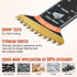 PECHAM 22PCS Curved Oscillating Tool Blades, Professional Universal Titanium Arc Edge Oscillating Multitool Blades for Wood Plastics Metal Hard Ma...