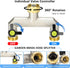 Brass Garden Hose Splitter - Water Hose Splitter 2 Way Heavy Duty, Outdoor Faucet Splitter with Shut Off Valves, Hose Bib Adapter and Spigot Conne...