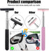 1PCS Rear-View Mirror Wiper - Squeegee Cleaning Tool Multipurpose 98cm/38.6inch Long HandleRetractable T-Plate Plate Rearview Mirror Wiper Dust Re...