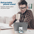 Foldable Phone Stand for Desk, Adjustable Angle of View, Suitable for iPhone, Samsung and Other Smart Phones, Blue Ocean...