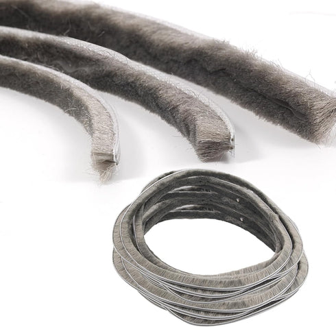 16 Ft (5m) 196 Inch Sliding sash Windows Doors Tape Pile Draught excluder Brush Seal Strip weatherstrip 5mm x 12mm (3/16 1/2 Inch, Gray)...