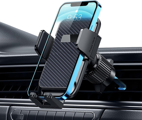 Qifutan Car Phone Holder with Anti-Slip Rubber, 360 Rotating Ball Joint, and Adjustable Support Ring for iPhone and Other Smartphones...