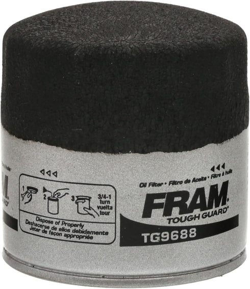 FRAM Tough Guard TG9688 15K Mile Change Automotive Replacement Interval Spin-On Engine Oil Filter for Select Vehicle Model Years, Superior Vehicle...