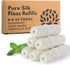 Gaia Guy Silk Dental Floss Refill | Peppermint Natural Silk | 6 spools x 33yds | Compostable, Sustainable & Biodegradable Silk Flossing Thread & E...