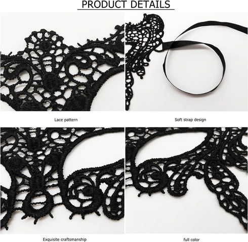 12 Pcs Constellations Lace Masks Women's Sexy Eye-mask for Ball Party Venetian Masquerade Costume - Black...