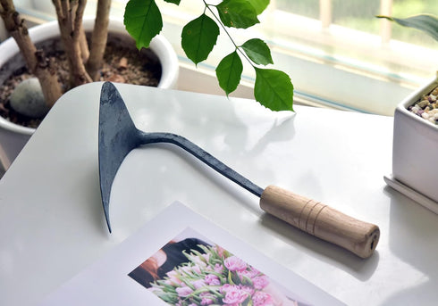 Homi YoungJu DaeJangGan Handmade Korean Hand Plow Garden Tool Weeding and Farming Weed Hoe/Homi/Ho-Mi Master Blacksmith With Working Gloves and Ar...