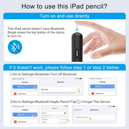 Stylus Pen for iPad, 13 mins Fast Charge Stylus with Palm Rejection, Tilt Sensitivity, Compatible with 2018-2024 iPad Air 3/4/5/6, iPad Mini 5/6, ...