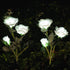 Solar Rose Garden Lights, 2 Pack Realistic Solar Flower Lights, Waterproof LED Decorative Stake Landscape Lights for Patio Pathway Grave Cemetery ...