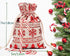 AOOTOOSPORT Christmas Burlap Bags with Drawstring, 5 x 7 Inch Christmas Favor Bags Jewelry Candy Pouches Sacks, Mini Storage Bag for Wedding Chris...