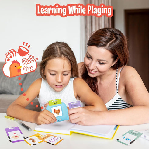 Talking Flash Cards for Toddlers with 250 Sight Words for 1 to 5 Years Old Boys and Girls, Speech Therapy Montessori Toys, Autism Sensory Learning...