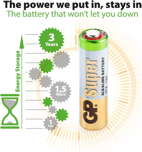 GP 27A (MN27) High Voltage Battery - Card of 5 pieces...