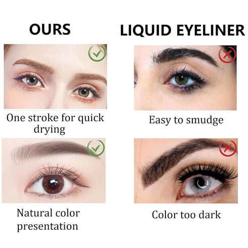 Magic Eyebrow Pencil, 3D Waterproof Microblading Eyebrow Pen, 4 Tipped Precise Brow Pen, Fine Stroke Microblading Eyebrow Pencil Natural (Gray Bro...