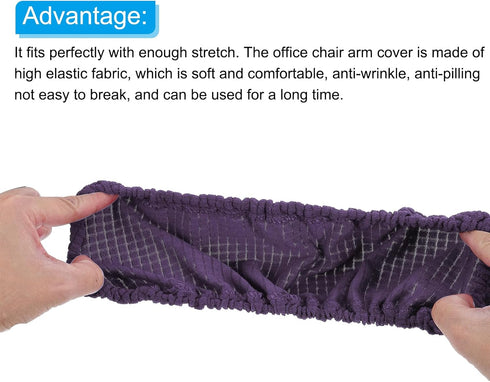 PATIKIL Office Chair Arm Cover, 4Pcs Office Chair Armrest Covers Protectors Memory Stretchable Computer Chair Arm Rest Covers Removable for Office...