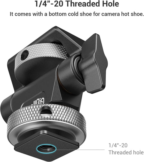 SMALLRIG Field Monitor Mount Monitor Holder Swivel and Tilt Adjustable with Cold Shoe Mount for 5" and 7" Monitor - 2905...