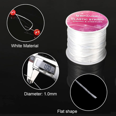 Stretchy String for Bracelets,1mm 100M Elastic Bracelet String Cord Stretch Bead Cord for Jewelry Making Stretch Bead Cord Necklaces,Jewelry and B...