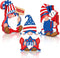 3 Pieces Patriotic Table Decorations American Gnome Wooden Signs Wood Freestanding Table Centerpieces for American Independence Day Memorial Day V...