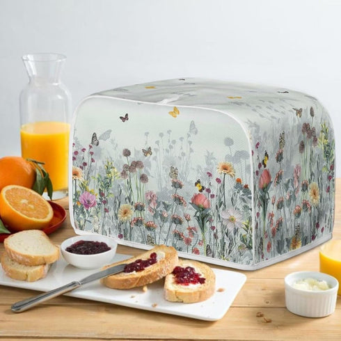 Toaster Dust Cover 2 Slice, Microwave Toaster Oven Grill Cover Stain Resistant Dustproof Kitchen Small Appliance Cover with Top Handle for Kitchen...