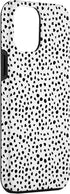 iPhone 12 Pro Max Popular Dalmatian Pattern, White w Brush Stroke Black Spots Case...