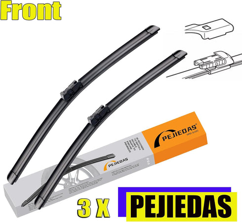 3 Wiper Blades for Volkswagen Tiguan 2007-2017, Front Wiper Blades + Rear Wiper Blades, OE Original Style (24" + 21" + 13" - Pack of 3)...