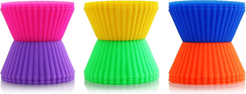 New Star Foodservice 44270 Reusable Silicone Baking Cups and Cupcake Liners, Set of 24...