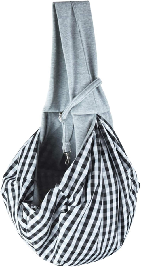 Dog and Cat Sling Carrier Little Pet Carrier Shoulder Crossbody Pet Slings for Outdoor Traveling Subway (Gray)...
