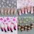Flower Nail Stickers for Nail Art, 4Pcs Hibiscus Nail Decals White Pink Yellow Flowers Nail Design Stickers 3D Self-Adhesive Nail Art Supplies Sum...
