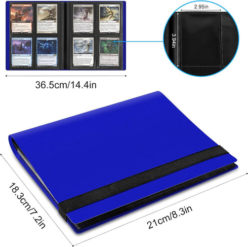 4 Pocket Card Binder for Trading Card, 160 PockeCard Folder Ablum for Cards Collection for Sports Cards, Baseball Cards, Game Cards, Mini TCG Bind...