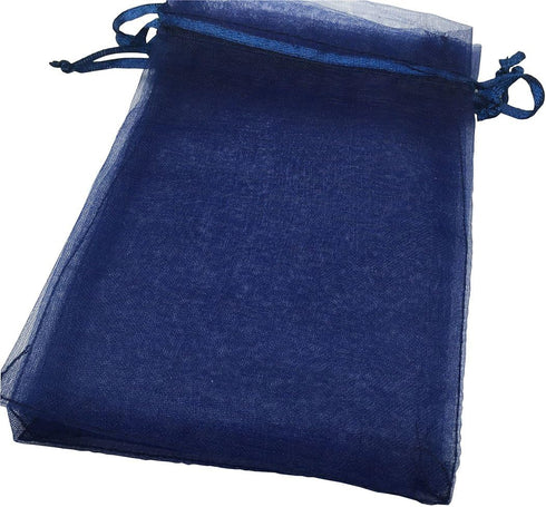 100PCS 3x4 Inches Organza Drawstring Pouches Jewelry Party Wedding Favor Gift Bags (3x4, Navy Blue)...
