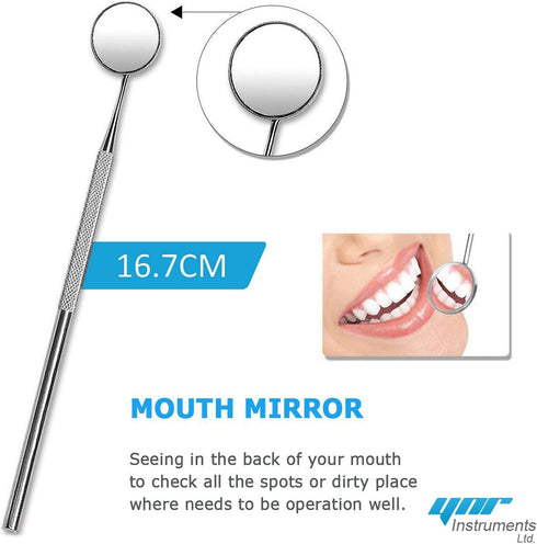 Oral Dental Care Kit for Teeth Cleaning Whitening Calculus Tartar Tools Mirror for Personal & Pets use...
