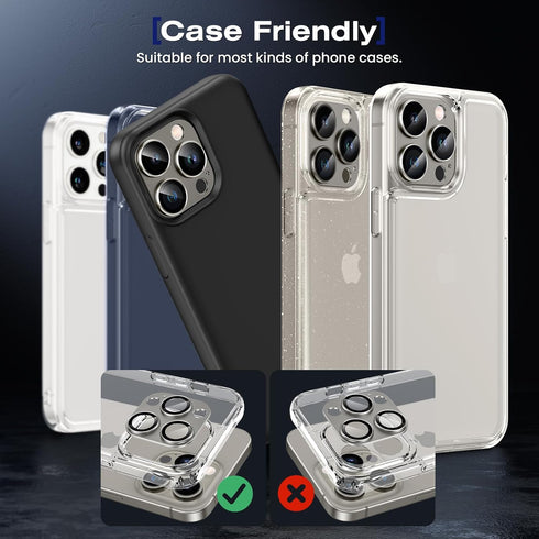 Goton for iPhone 15 Pro Max/iPhone 15 Pro Camera Lens Protector, Tempered Glass Camera Screen Protector Lens Cover for 15 Pro Max / 15 Pro Camera ...