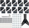 2020 Corner Bracket Kit,20pcs Corner Brackets 40pcs Hex Screws 40pcs Slide Nuts,40pcs Washers and 2pcs Hex Wrenchs for Slot 6mm 20s Aluminum Extru...