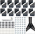 2020 Corner Bracket Kit,20pcs Corner Brackets 40pcs Hex Screws 40pcs Slide Nuts,40pcs Washers and 2pcs Hex Wrenchs for Slot 6mm 20s Aluminum Extru...