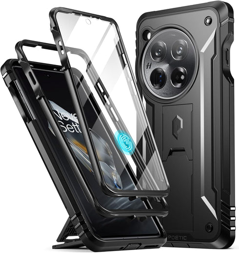Poetic Revolution Case Compatible with OnePlus 12 5G (2024), Built-in Screen Protector ?Work with Fingerprint ID?, Full Body Rugged Shockproof Pro...