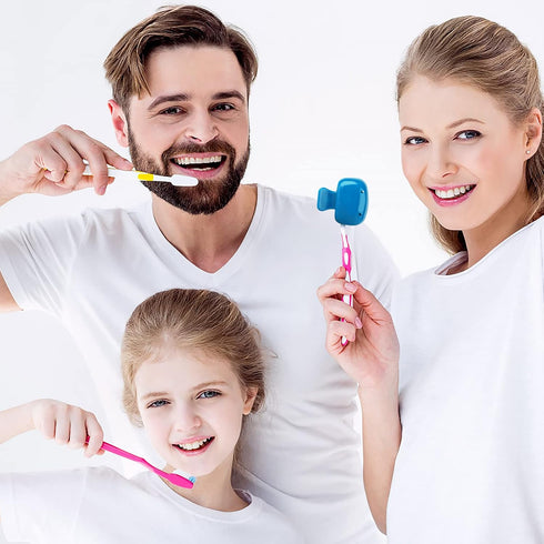 Toothbrush Cover Cap Toothbrush Coverings Clips Portable Toothbrush Protector Toothbrush Storage Head Cover for Bathroom Home Travel Toothbrush Ca...