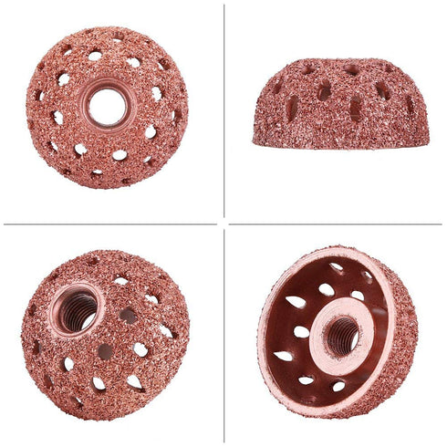 2PCS Tungsten Steel Grinding Head, Tire Buffing Wheel, 70 Coarse Grit Buffing Wheel for Tire Repair?9mm/0.35in Linking Rod Thread?...