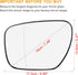 X AUTOHAUX Car Rearview Mirror Glass Replacement with Backing Plate Heated Left Driver Side for Mazda 5 CX-7 for Mazda CX-9...