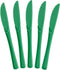 Exquisite Disposable Green Plastic Knives 50 Pcs - Heavy Duty Green Plastic Disposable Cutlery - Green Disposable Flatware, Green Plastic Silverwa...
