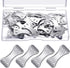 50 Pieces Bandage Clips Only Bandage Wrap Clips Bandage Metal Clips Aluminum Bandage Pins with Plastic Storage Box Replaceable Wrap Fastener Clip ...