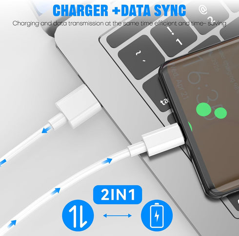 Samsung Charger Fast Charging USB Type C Cable 6ft for Android Samsung Galaxy S10/S10e/S10Plus/S9/S9Plus/S8/S8Plus/A51/A52/A53/Note20/Note10/Note9...
