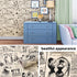 17.8 x 78 Inches Self-Adhesive Liner Paper, Removable Shelf Liner Wall Stickers Dresser Drawer Peel Stick Kitchen Home Decor, Newspaper...