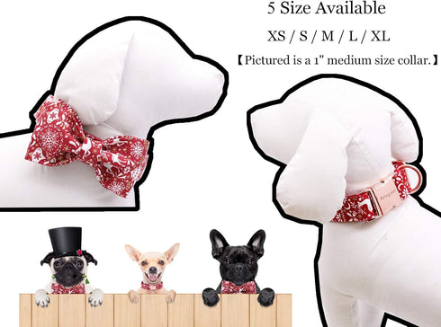 ARING PET Dog Collar Bowtie, Dog Collar with Bow, Adjustable Collars for Dogs Small Medium Large (X-Large)...