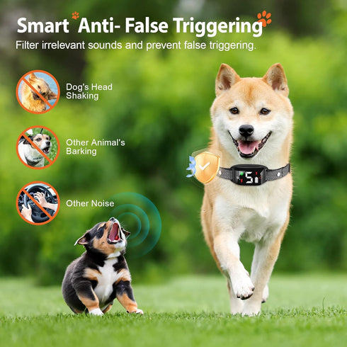 Dog Bark Collar, Rechargeable Bark Collar for Large Dog with 5 Adjustable Sensitivity, Smart Anti Bark Collar with Beep Vibration Shock for Medium...