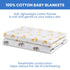 Delta Children 100% Cotton Flannel Baby Receiving Blankets for Girls and Boys – 30x30 Inches (Pack of 2), Safari Friends...