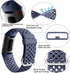 Wepro Band Compatible with Fitbit Charge 4 Bands for Women Men, Compatible with Fitbit Charge 3 Bands, Waterproof Breathable Holes Sport Strap for...