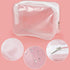 5 Packs Clear Cosmetics Bag TSA Approved, PVC Zippered Toiletry Carry Pouch Portable Makeup Bag for Vacation Travel, Bathroom and Organizing Water...