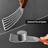 2 Pack Fish Spatula Turner, Stainless Steel Slotted Spatulas for Flipping, Turning, Frying & Grilling, 3"x6"+4"x8" Metal Slotted Spatulas, Wooden ...