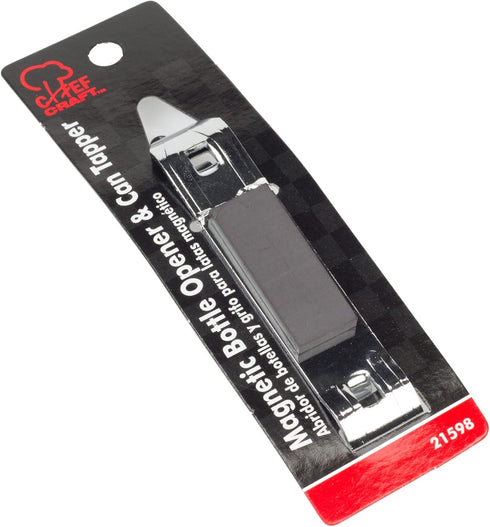Chef Craft Select Iron Plated Bottle Opener, 4 inch, Grey...