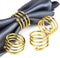 6Pcs Gold Napkin Rings Round Napkin Ring Set of 6 Napkin Holders for Cloth Napkins for Wedding, Thanksgiving, Fall Party, Valentines Day, Easter T...