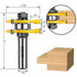 2 Pieces 3 Teeth T Shape Tongue and Groove Router Bit Set 1/4 Inch Shank, Slot depth 1/4", Slot height 1/4",Shelves & Cabinet,Woodworking Tools (1...